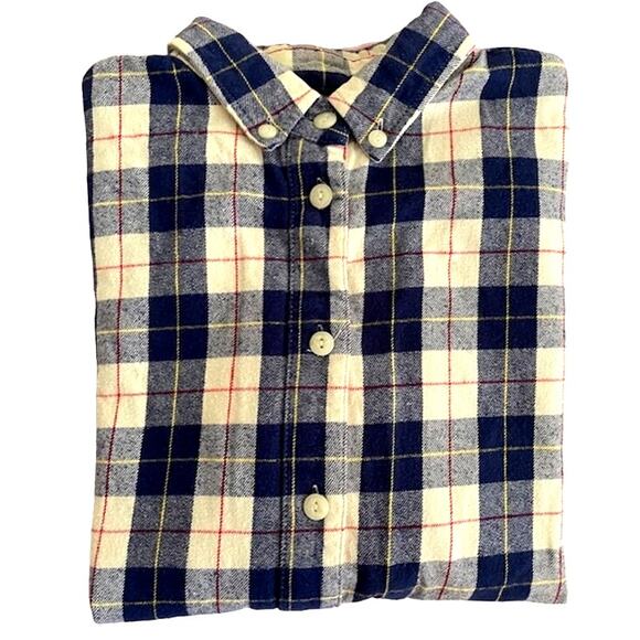 Madewell x Penfield Classic Slim Flannel warm cozy layers white blue red plaid - Picture 10 of 10
